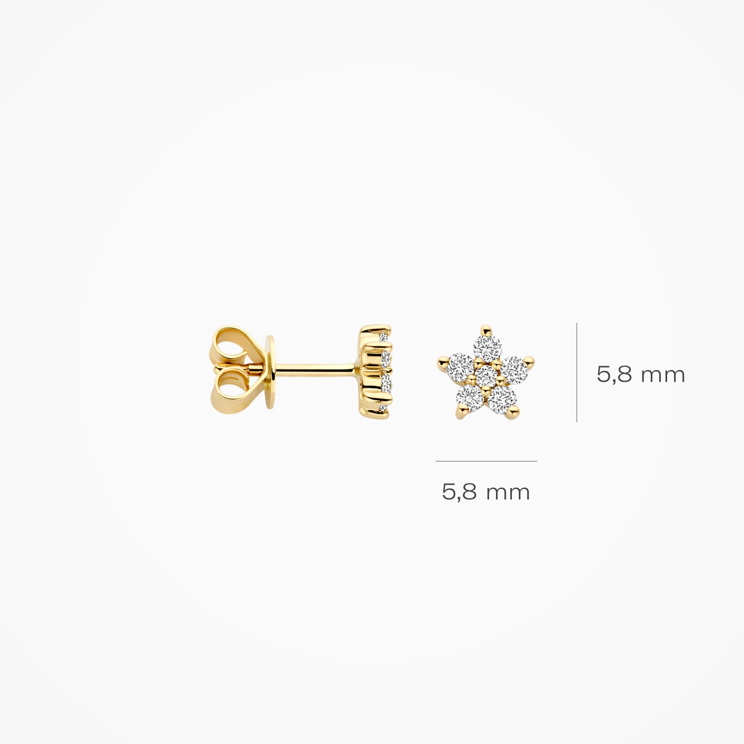 Lab Diamonds Earstuds LG7018Y - 14k Yellow Gold