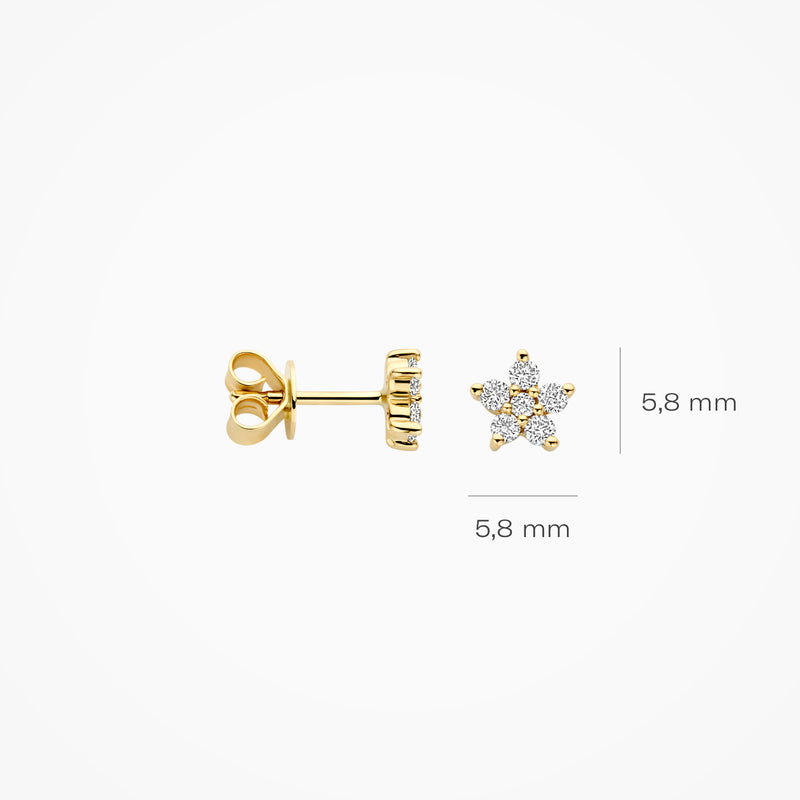 Lab Diamonds Earstuds LG7018Y - 14k Yellow Gold