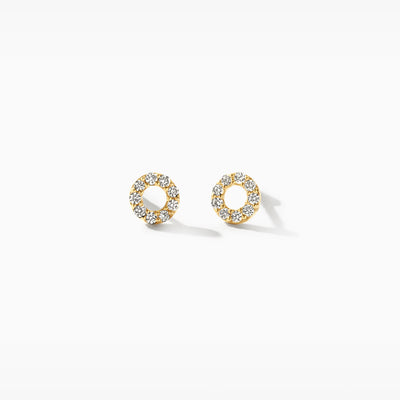 Diamants de laboratoire puces d’oreilles LG7016Y - Or jaune 14k