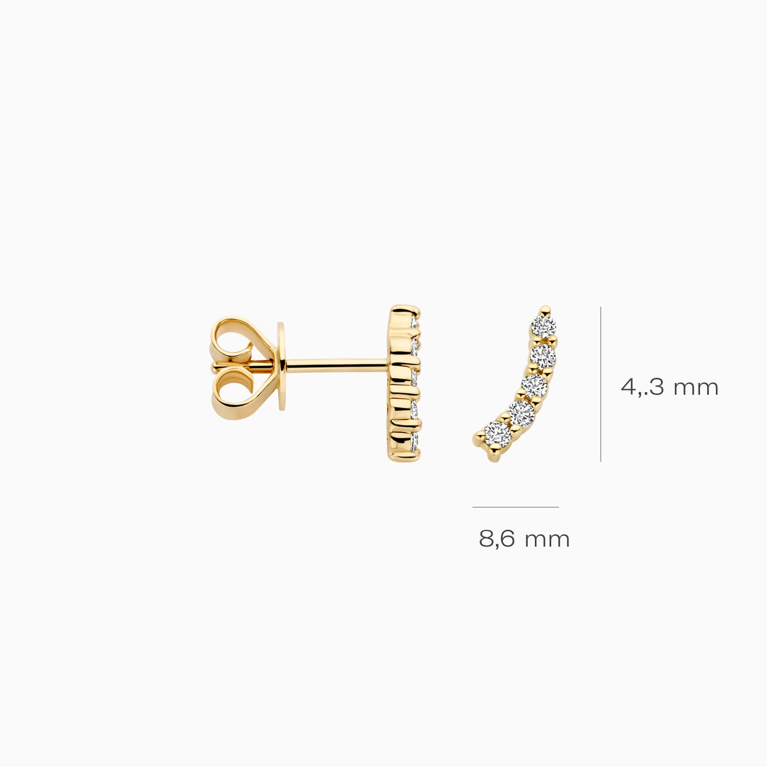 Lab Diamonds Earstuds LG7019Y - 14k Yellow Gold