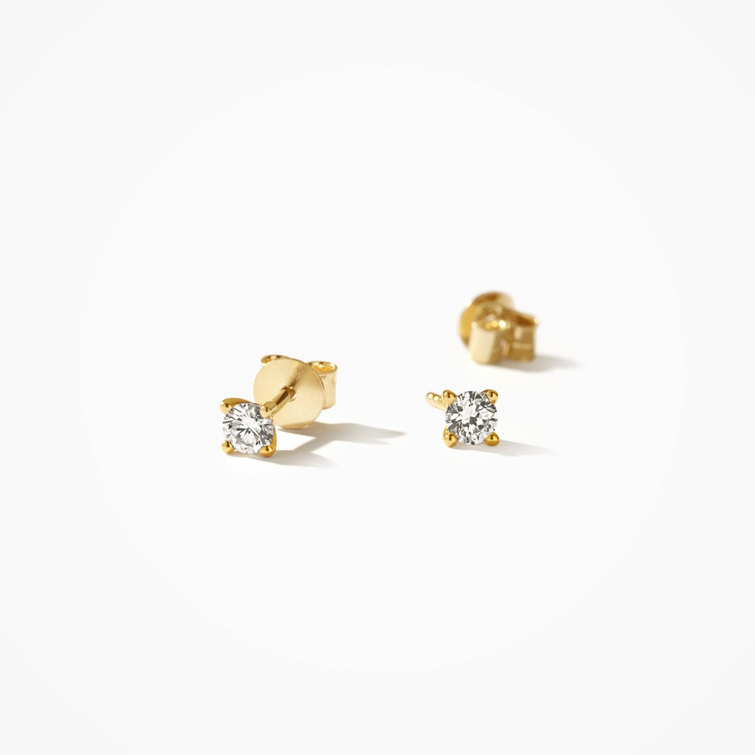 Oorknopjes lab grown diamant ⌀ 3.5 mm 14k goud