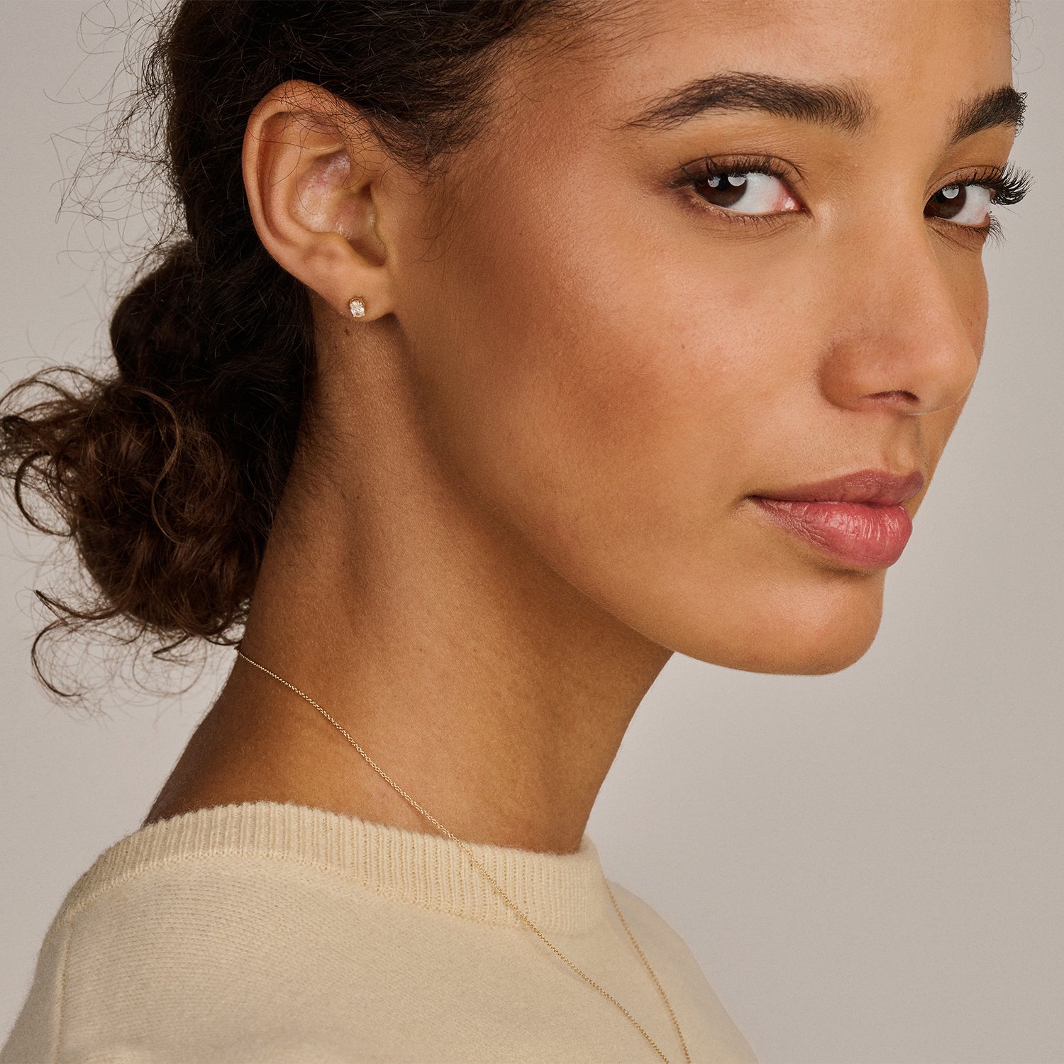 Oorknopjes ovale lab grown diamant 0.15ct 14k goud