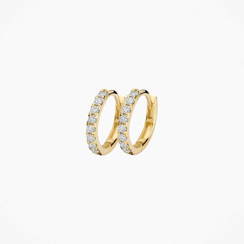 Lab diamonds oorringen LG7029Y - 14k Geelgoud