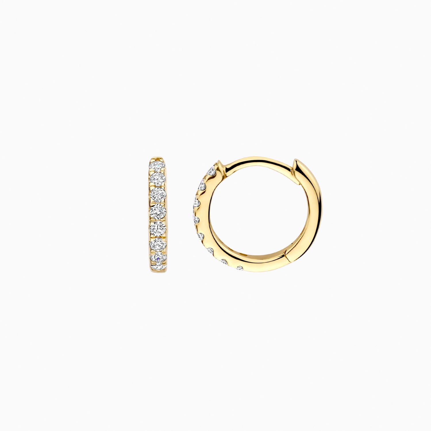 Lab diamonds oorringen LG7029Y - 14k Geelgoud