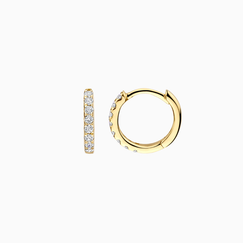 Lab diamonds oorringen LG7029Y - 14k Geelgoud