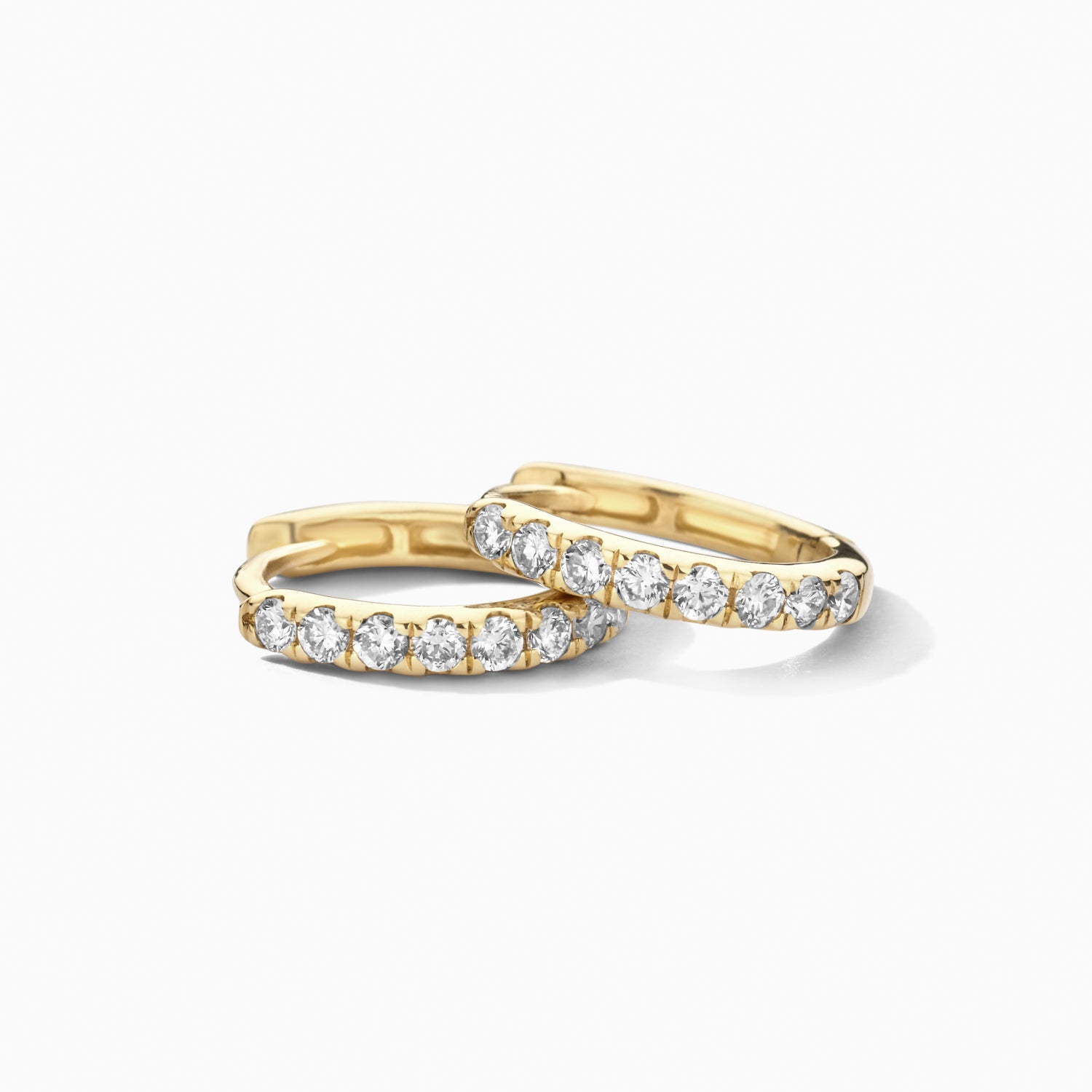 Lab diamonds oorringen LG7029Y - 14k Geelgoud