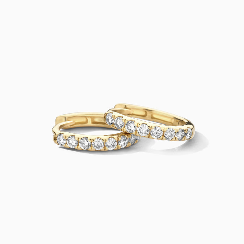 Lab diamonds oorringen LG7029Y - 14k Geelgoud