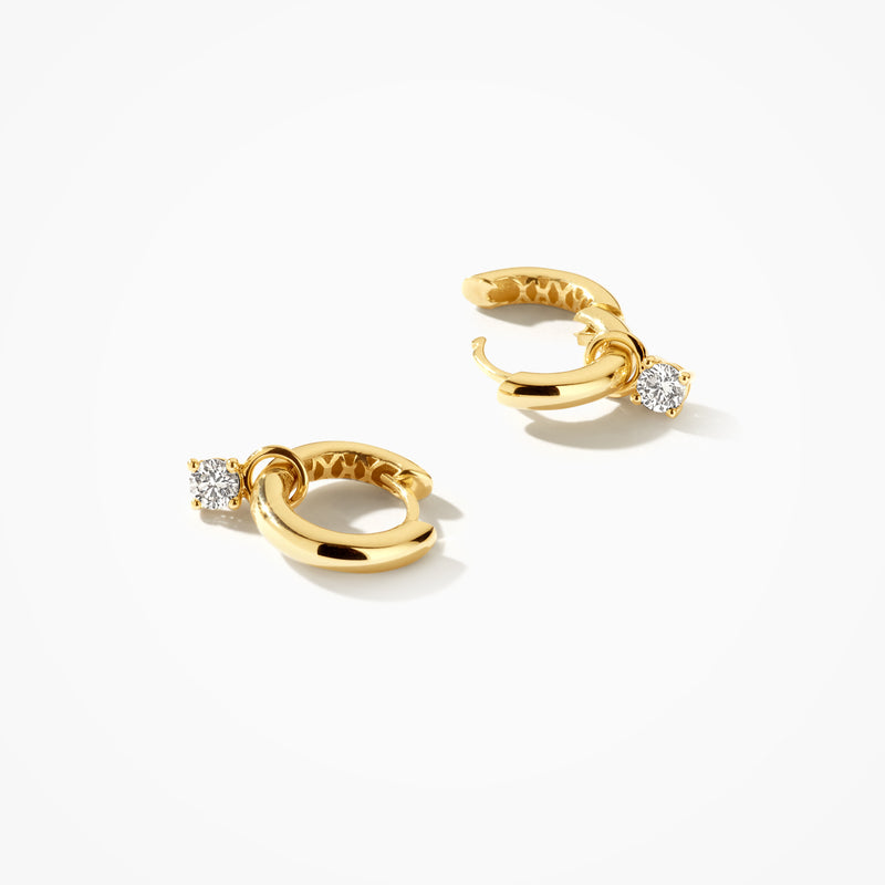 Diamants de laboratoire Breloques d'oreilles LG9000Y - Or jaune 14k