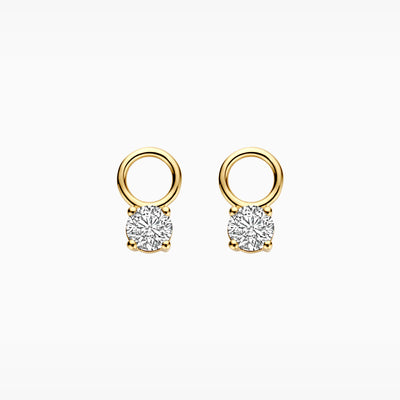 Diamants de laboratoire Breloques d'oreilles LG9001Y - Or jaune 14K