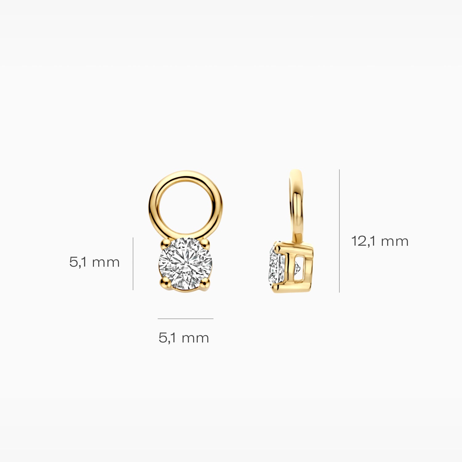 Lab Diamonds Ear charms LG9001Y - 14k Yellow Gold