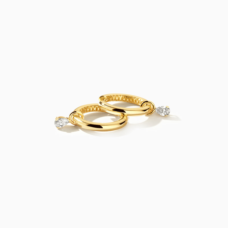 Diamants de laboratoire Breloques d'oreilles LG9004Y - Or jaune 14k