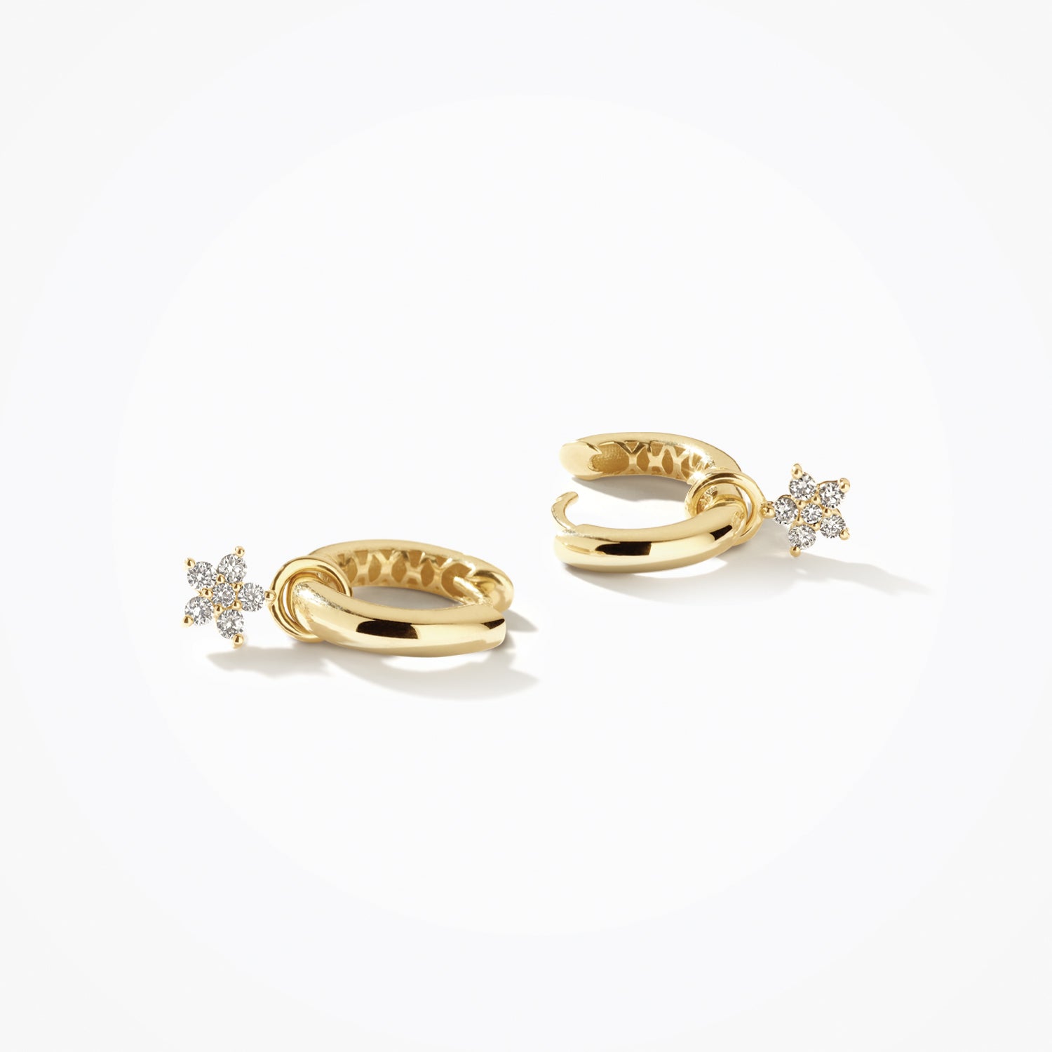 Lab Diamonds Breloques d'oreilles LG9005Y - Or jaune 14k