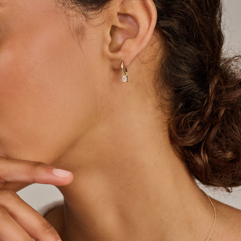 Diamants de laboratoire Breloques d'oreilles LG9007Y/S - Or 14K