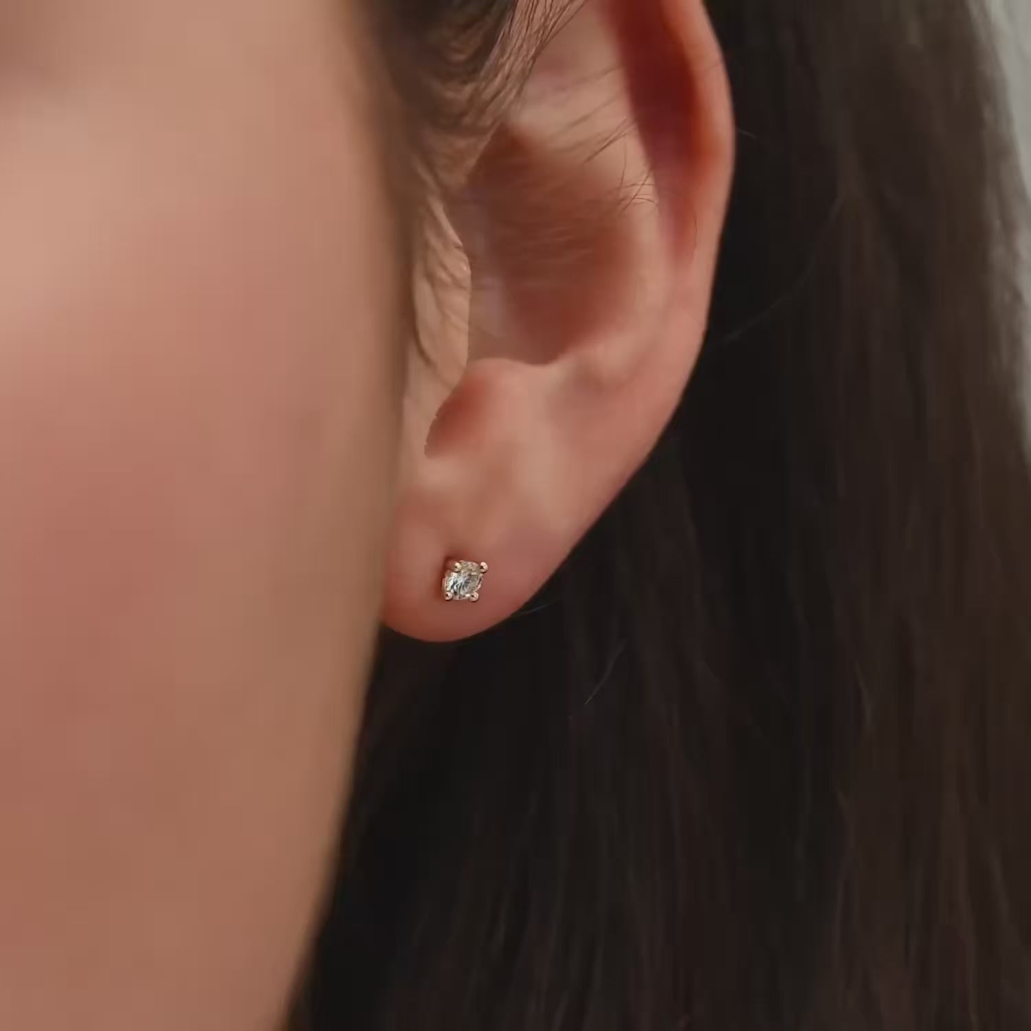 Oorknopjes met lab grown diamant 0,20 ct 14k goud