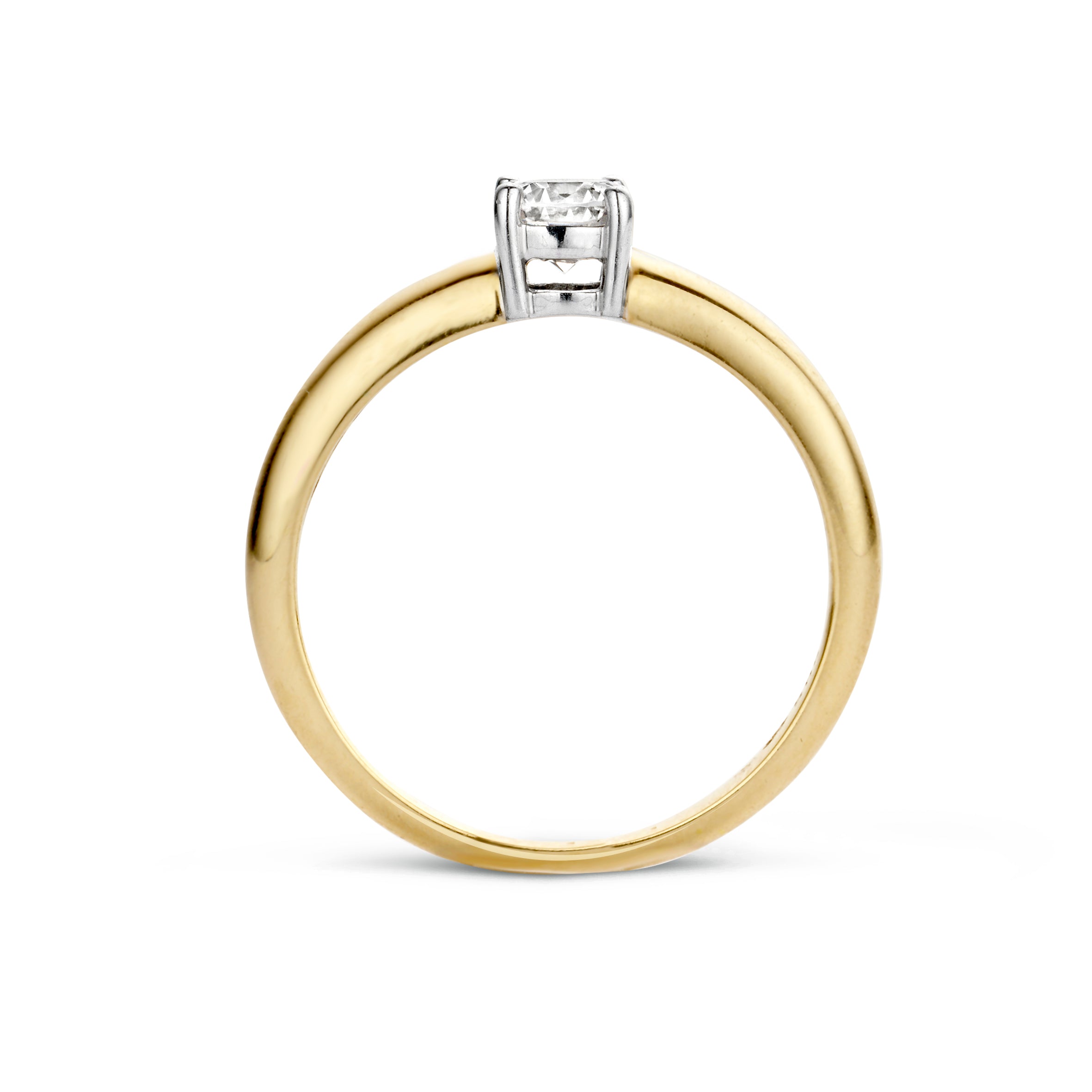 Bague 1129YZI - Or jaune avec zircone