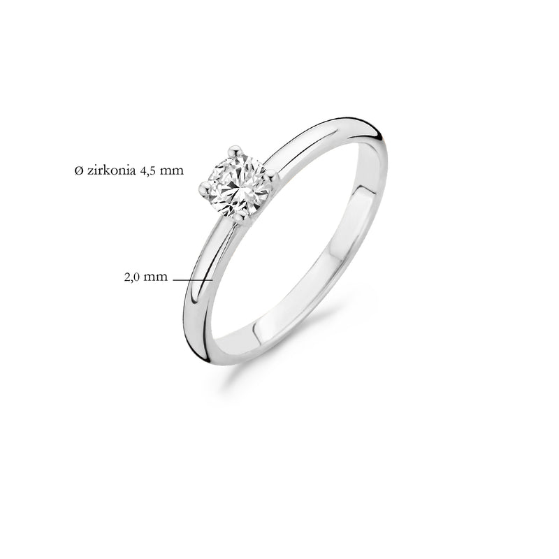 Ring 1133WZI - 14k Witgoud met Zirkonia