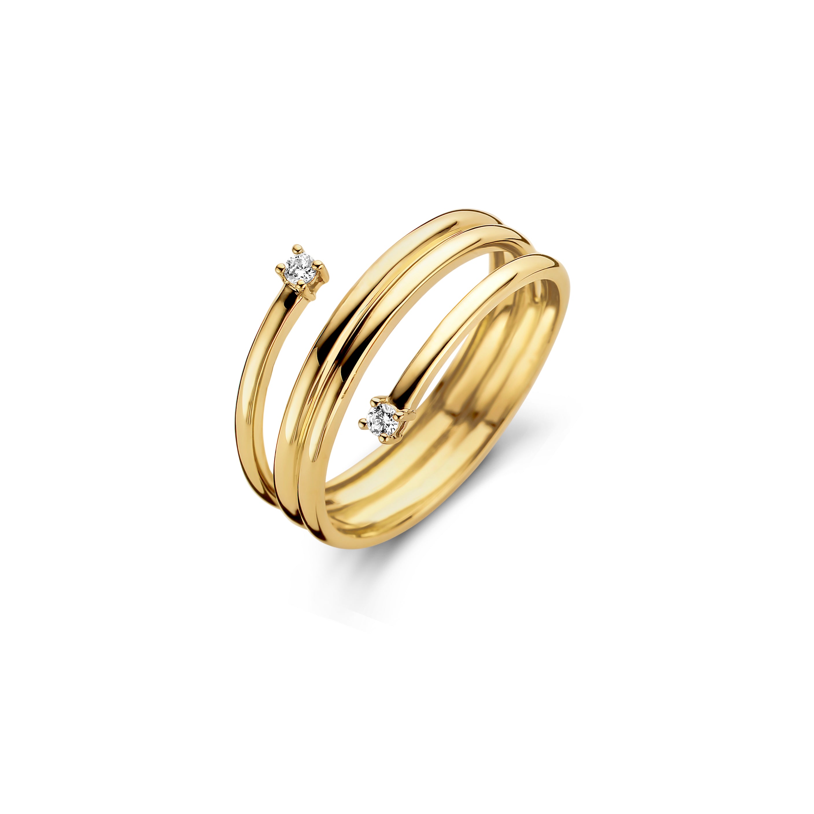 Ring 1203YZI - 14k Yellow gold with zirconia