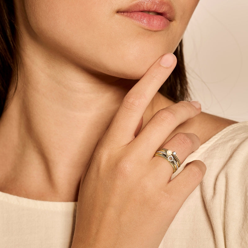 Ring 1213YPW - 14k Yellow gold with Pearl