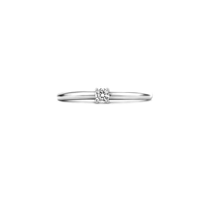 Diamanten ring 1602WDI - 14k Wit goud
