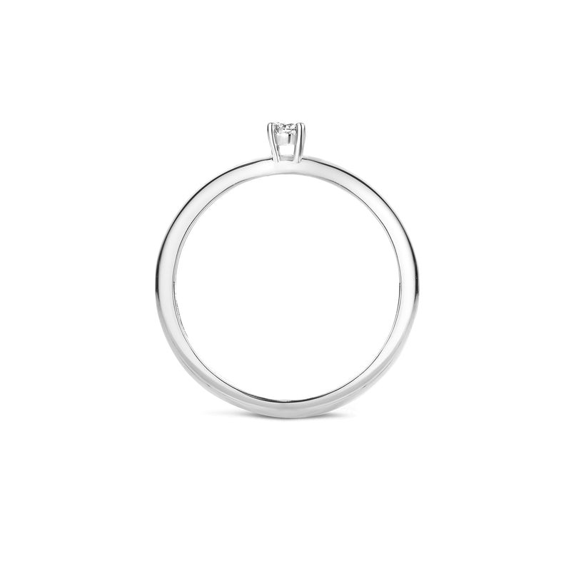 Ring 1602WDI - 14k Wit goud met Diamant