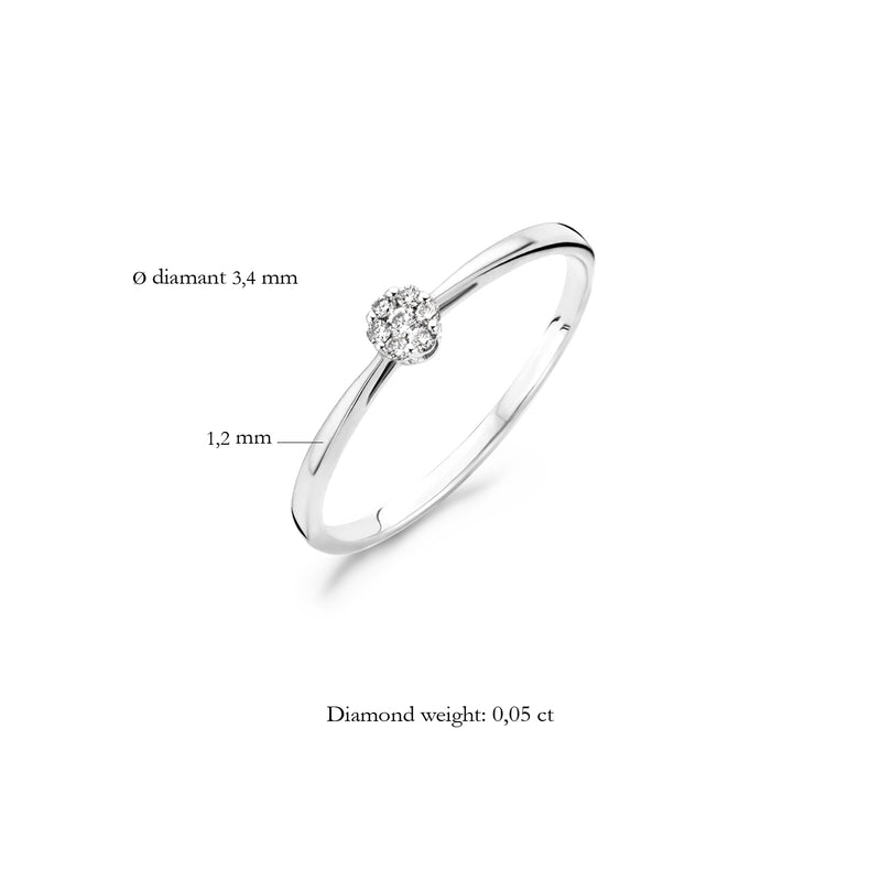 Ring 1608WDI - 14k White gold with diamond
