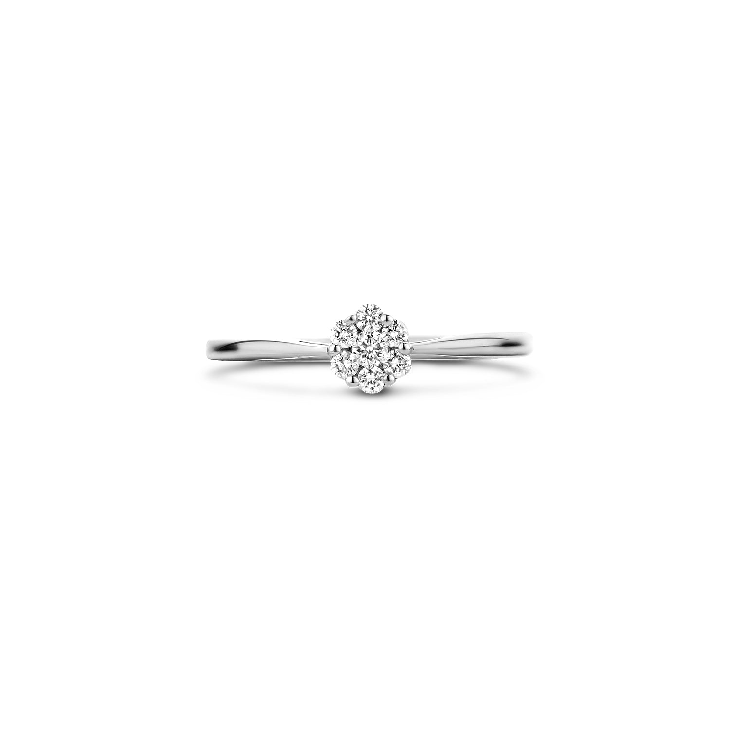 Diamond ring 1611WDI - 14k White gold