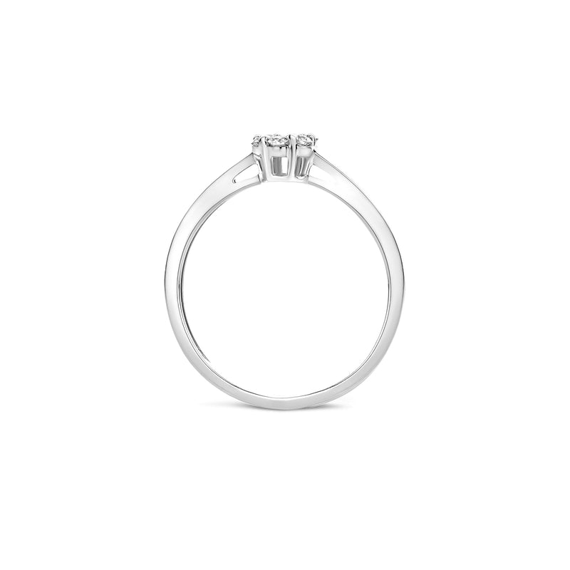 Diamond ring 1612WDI - 14k White gold