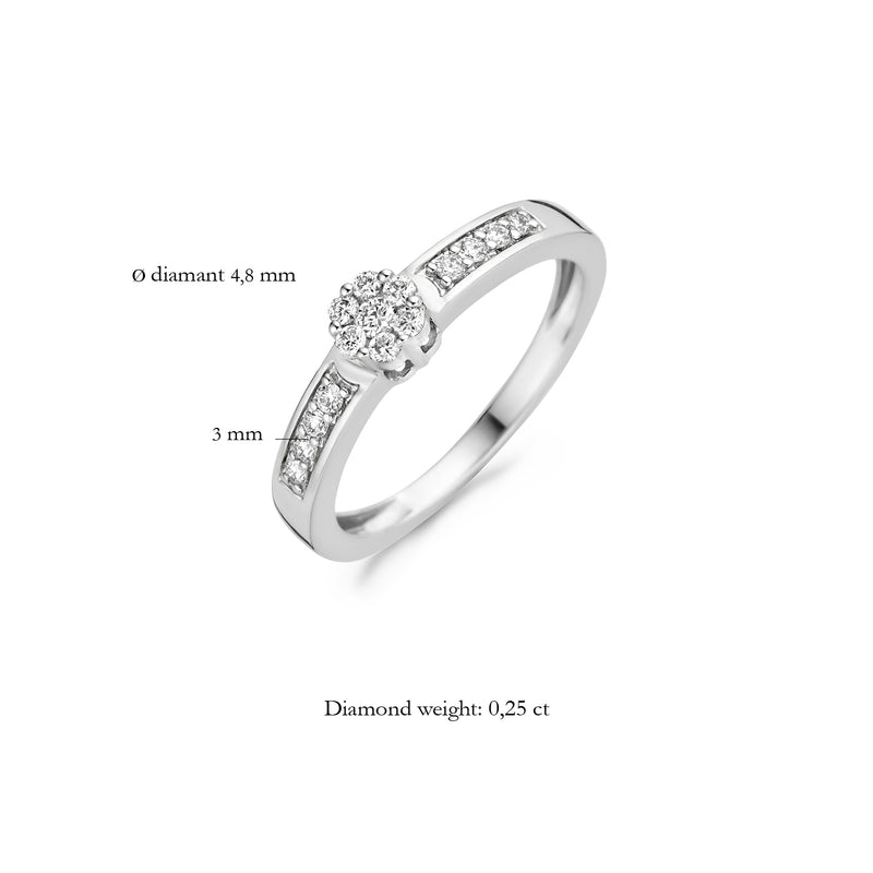 Ring 1624WDI - 14k White gold with diamond