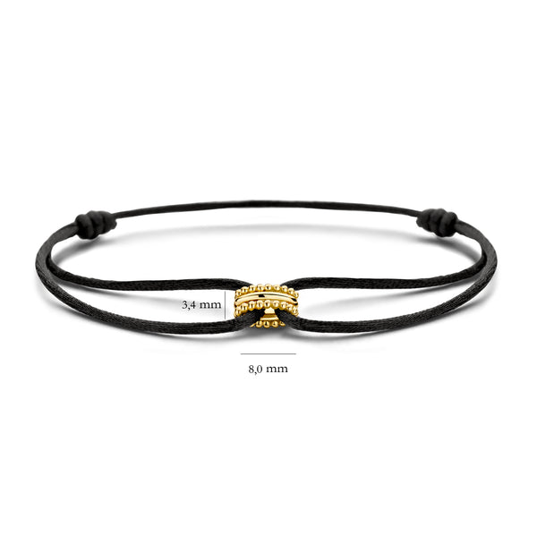 Bracelet 2176YGO - Or jaune 14 carats avec cordon en soie