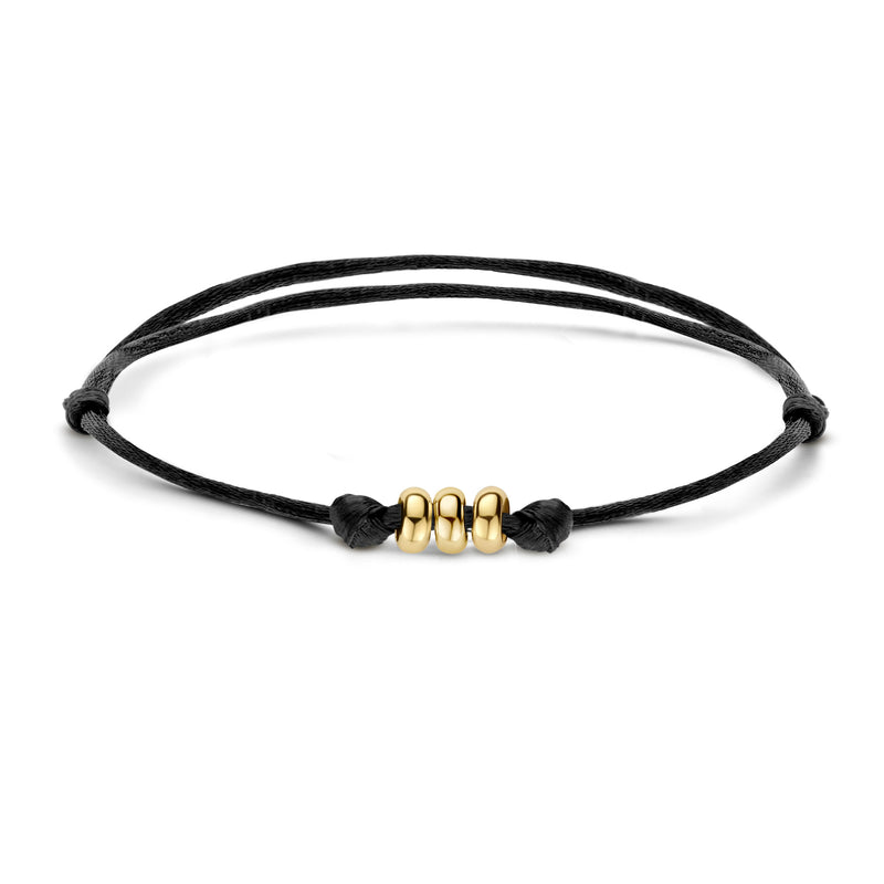 Armband 2182YGO - 14k Geelgoud met Zijdekoord