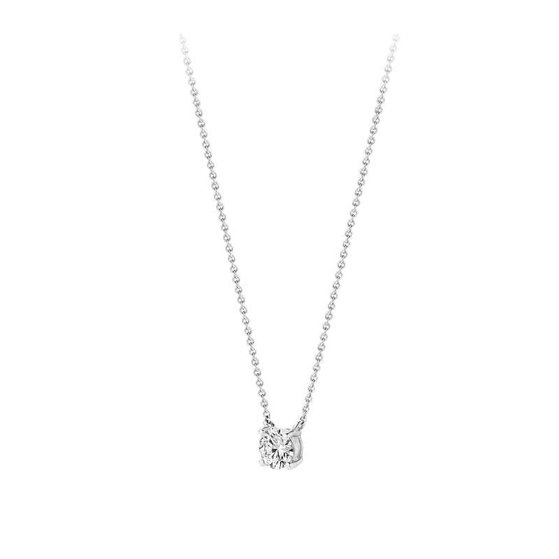 Collier 3049WZI - 14k Wit goud met zirkonia