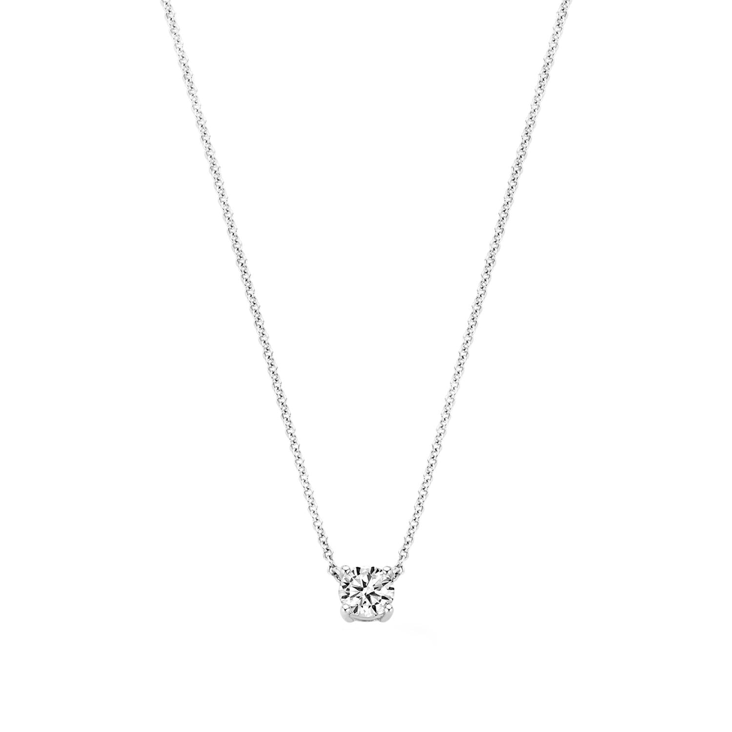 Collier 3049WZI - 14k Wit goud met zirkonia