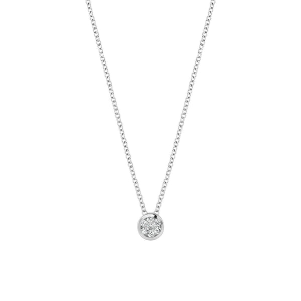 Necklace 3600WDI - 14k White gold with diamond