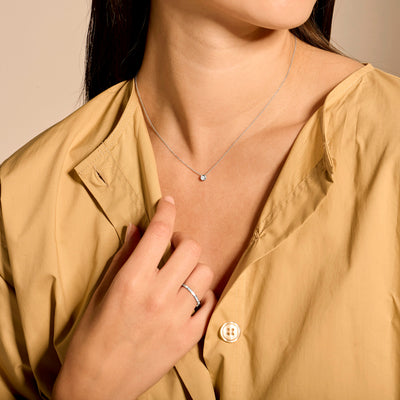 Halskette 3600WDI - 585er Weißgold mit Diamant
