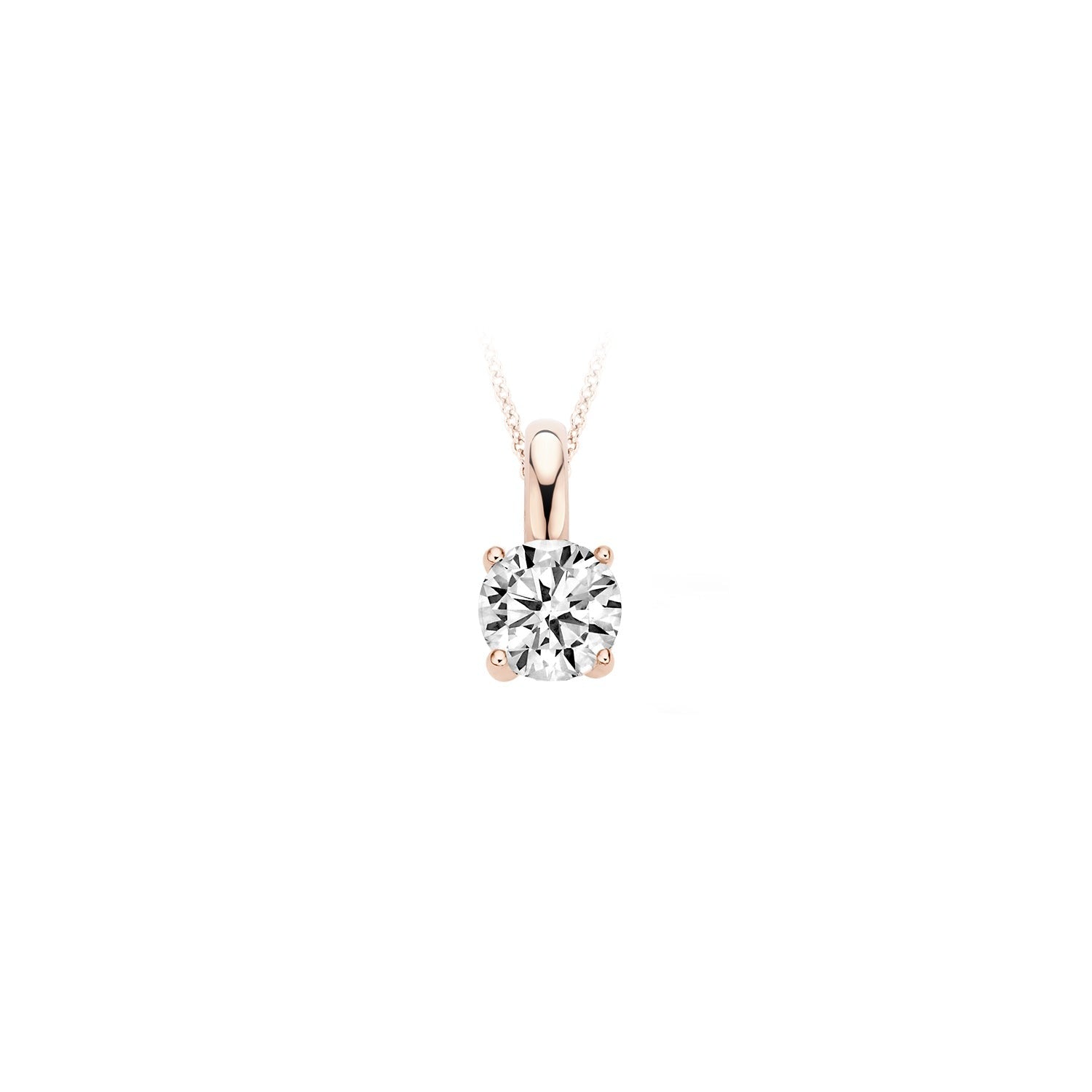 Hanger 6053RZI - 14k Rosé goud met zirkonia