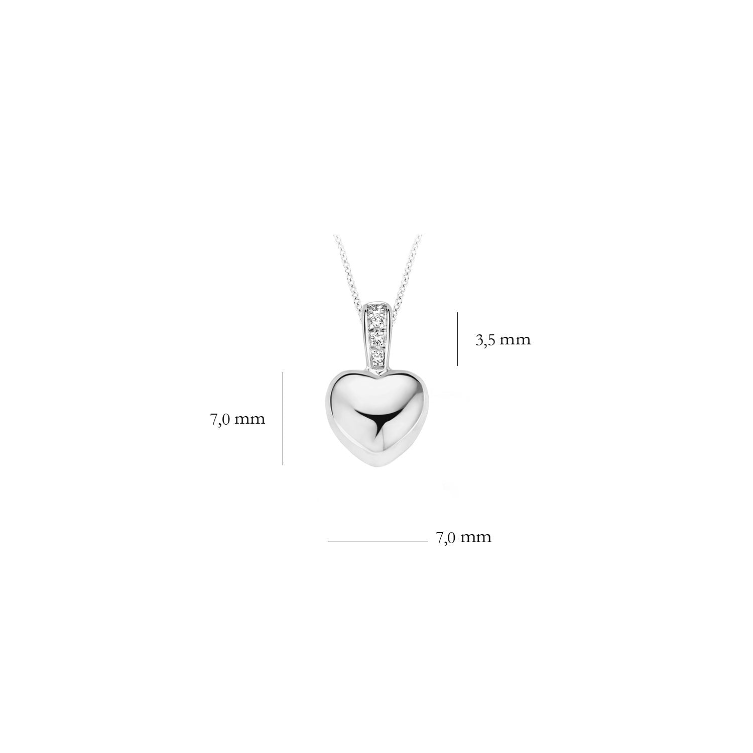 Pendant 6077WZI - 14k White Gold with Zirconia