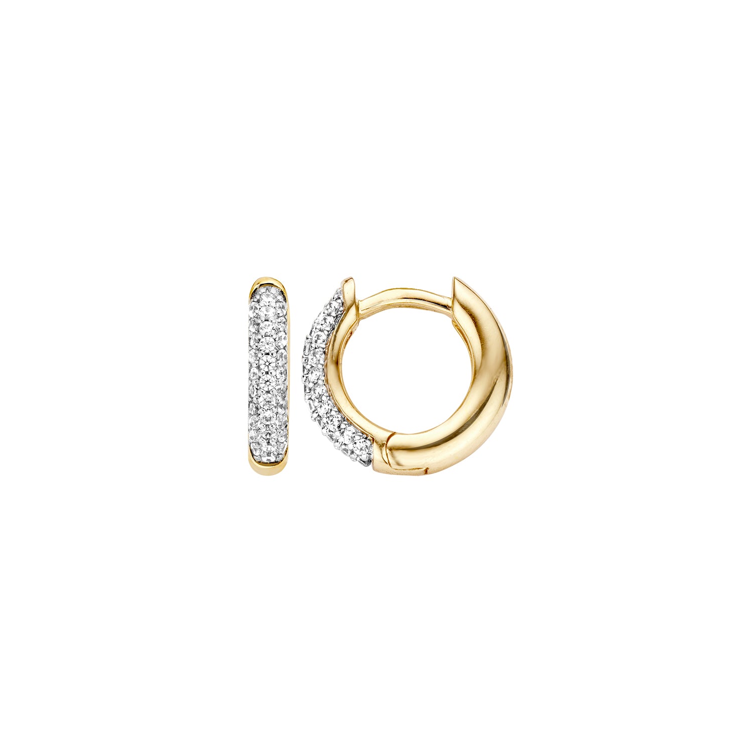 Boucles d'oreilles 7140YZI - Or jaune 14k avec zircone