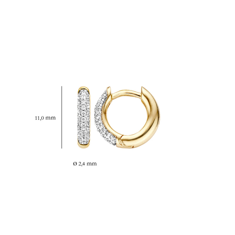 Earrings 7140YZI - 14k Gold with Zirconia