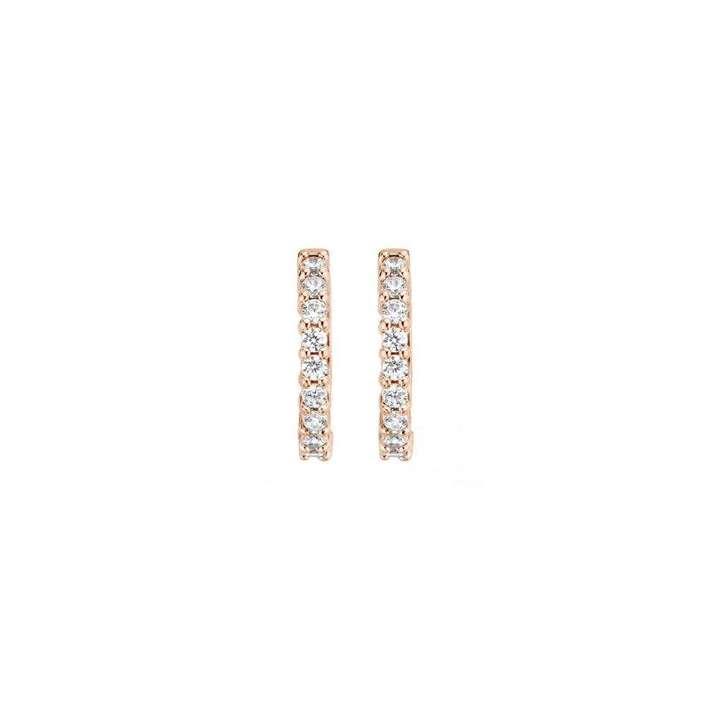 Earrings 7166RZI - 14k Rose Gold with zirconia