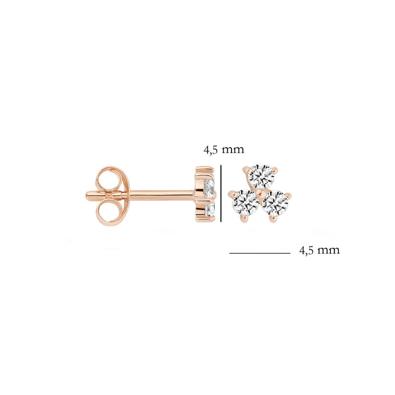 Earstuds 7197RZI - 14k Rose Gold with zirconia