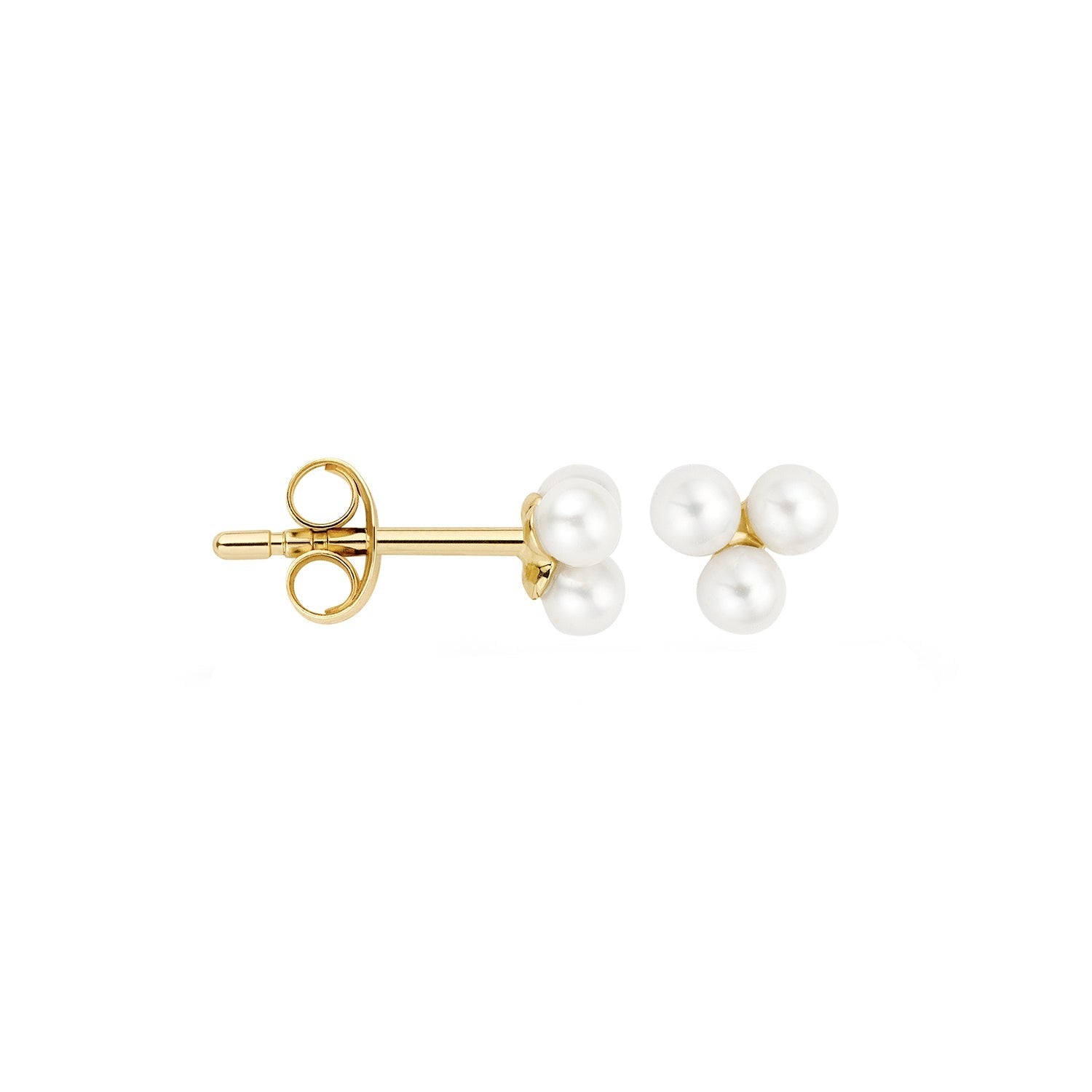 Ear studs 7200YPW - 14k Yellow Gold with Pearl