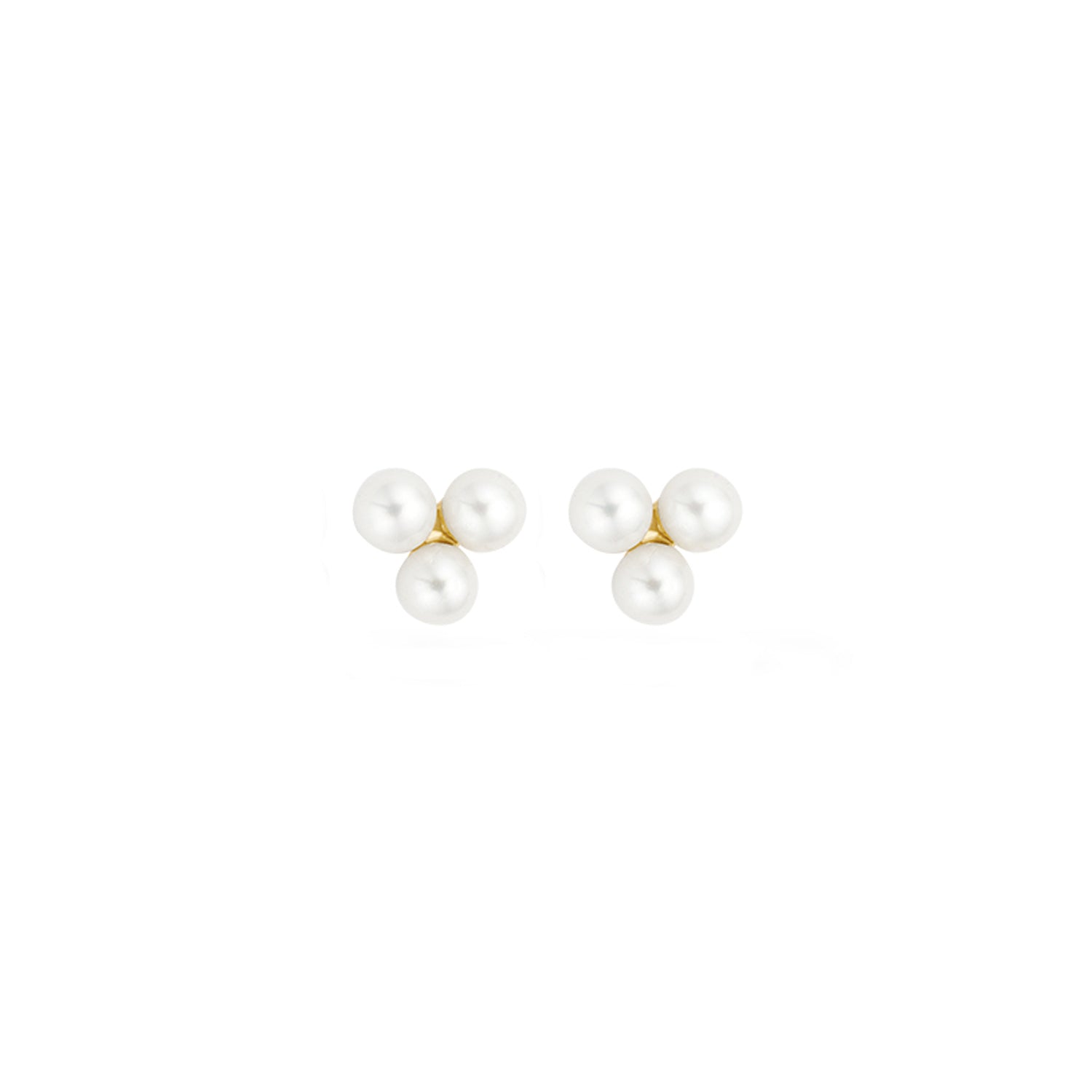 Ear studs 7200YPW - 14k Yellow Gold with Pearl