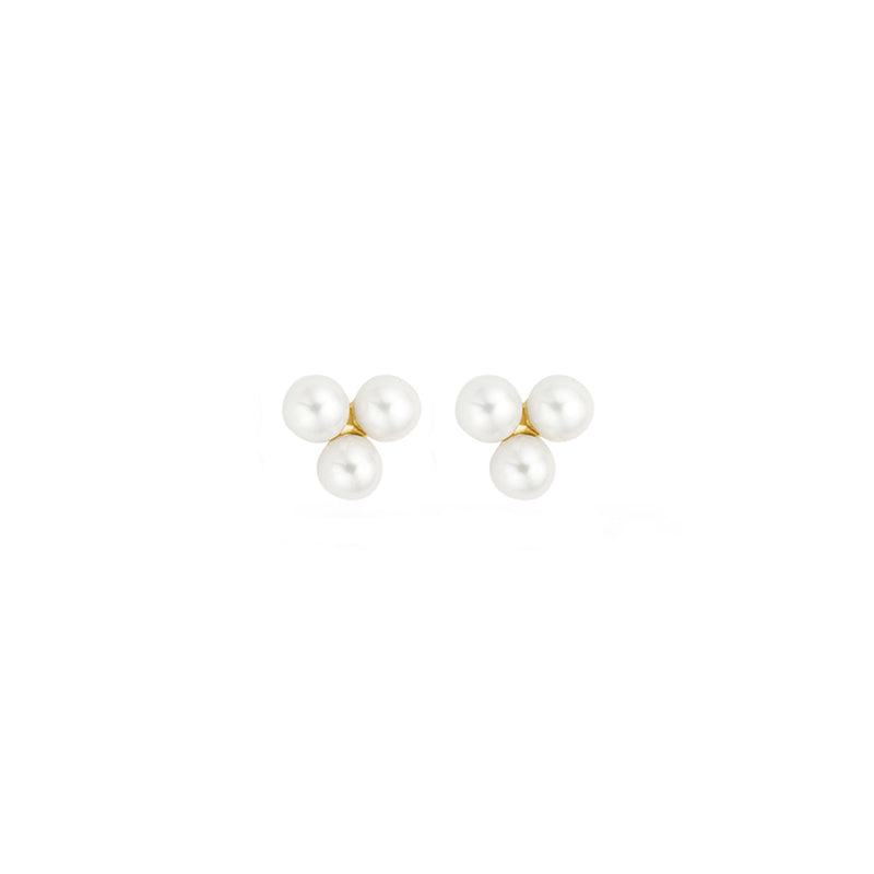 Ear studs 7200YPW - 14k Yellow Gold with Pearl